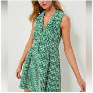 New Pomander Place Tuckernuck Green Briar Eyelet Sleeveless Noelle Shirt Dress L